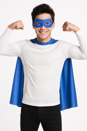 Royal Blue Superhero Cape Costume Accessory - One Size