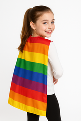 Rainbow Hero Cape Costume Accessory for Kids and Adults