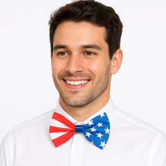 Patriotic Red, White, and Blue Bowtie