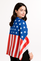Patriotic Red, White & Blue Team Spirit Cape