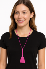 Bright Pink Clacker Necklace - Team Spirit Noisemaker