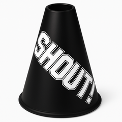 Shout! Black Megaphone - Perfect for Team Spirit & Sports Events