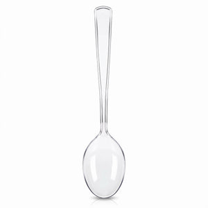 Clear 9.75" Plastic Serving Spoons for Catering
