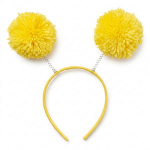 Yellow Pom Pom Headbopper Headband
