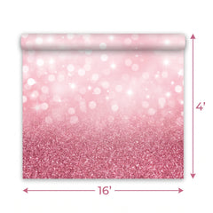 Blush Pink Sparkle Birthday Room Roll Scene Setter