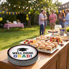 "Well Done Grad!" Graduation Party Plates - 6.75 Inch, 8 Pack