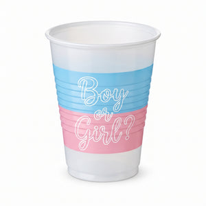 "Boy or Girl?" 16oz Gender Reveal Party Cups