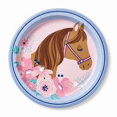 Saddle Up Horse Party Plates - 9" Round, 8-Pack