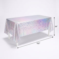 Luminous Iridescent Tablecover - 54" x 102"