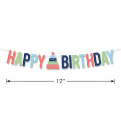 Modern "Happy Birthday" Letter Banner