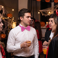 Bright Pink Bow Tie Costume Accessory