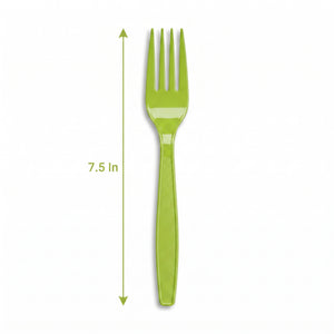 Lime Green Plastic Forks - 7.5 In. | 20 Count