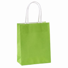 Kiwi Green Kraft Gift Bag - 5" Medium Paper Bag
