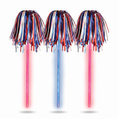 Patriotic Glow Pom Pom - Wearable Party Accessory