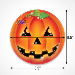 Perfect Pumpkin Halloween Paper Plates - 8.5'' Round