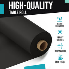 40 In. x 300 Ft. Premium Black Table Roll | Case of 4