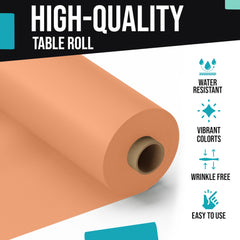 40 In. x 100 Ft. Peach Table Roll | Case of 6