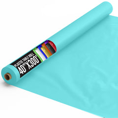 40 In. x 300 Ft. Premium Aqua Blue Table Roll