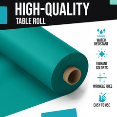Unleashed - 40 In. x 100 Ft. Teal Table Roll