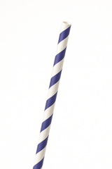 Elegant Purple Striped Paper Straws