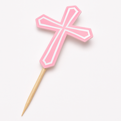 Pink First Communion Party Picks - 36 Pack