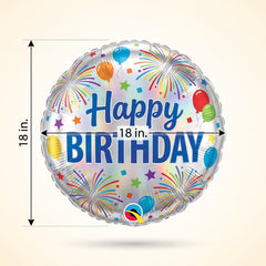 Vibrant 18" Happy Birthday Foil Balloon