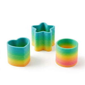 Multi-Colored Heart, Star & Round Toy Springs - 12 Pack