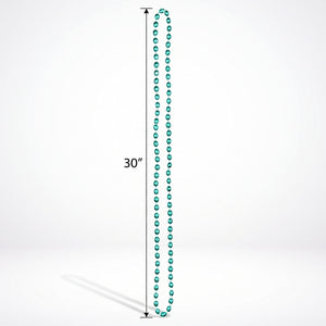 Green Metallic Bead Necklace - 30 In.