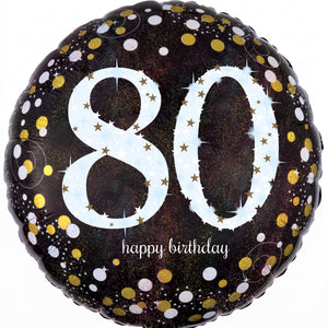 80th Birthday Celebration Sparkle Balloon
