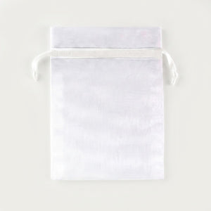 Elegant White Organza Favor Bags - 24 Pack
