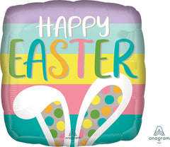 Happy Easter Bunny Ears Foil Balloon - 18"