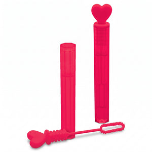 Mini Heart Bubble Wands - Red, 10 Pack