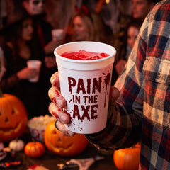 "Pain in the Axe" Halloween Party Cups - 16 oz