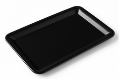 Black Rectangular Plastic Serving Platter, 11"x18"