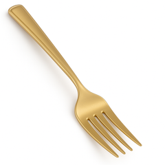 Elegant Gold Plastic Serving Fork - 9.75"