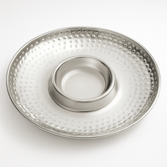 Premium 14" Stainless Steel Chip and Dip Tray