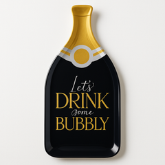 Champagne Bottle Shaped Serving Tray for New Year's Eve