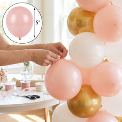 Luxaire Premium Blush Pink Latex Balloons, 5-Inch, 50 Pack