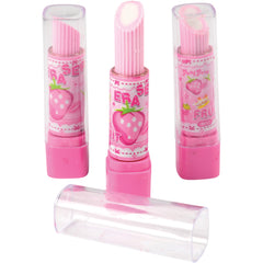 Lipstick Shaped Erasers - 12 Count