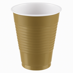 Gold 12oz Plastic Party Cups - 50 Pack