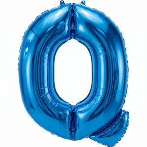 Royal Blue Foil Letter Q Balloon