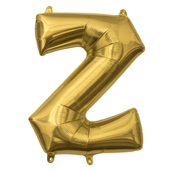 Gold Letter "Z" Foil Balloon - Air Filled