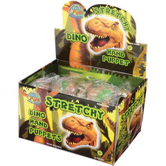 Stretchy Dino Hand Puppets/6 Per Disp - 6 Count
