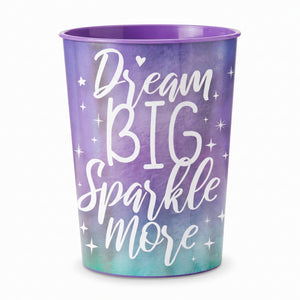 Sparkle "Dream Big Sparkle More" Reusable Favor Cup - 16 oz