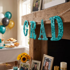 Follow Your Dreams Graduation Sequin Banner Decoration