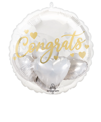 Congrats Hearts Foil Super Shape Balloon