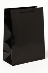 Elegant Black Glossy Extra Large Gift Bag