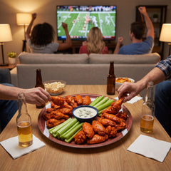 Go Fight Win Red Football Platter