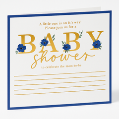 Deluxe "It's a Boy" Baby Shower Invitation