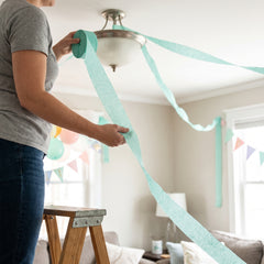 Cool Mint Crepe Paper Streamer - 81 ft
